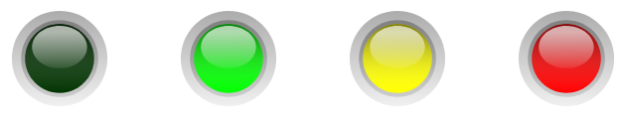 screen shot of four colored indicators